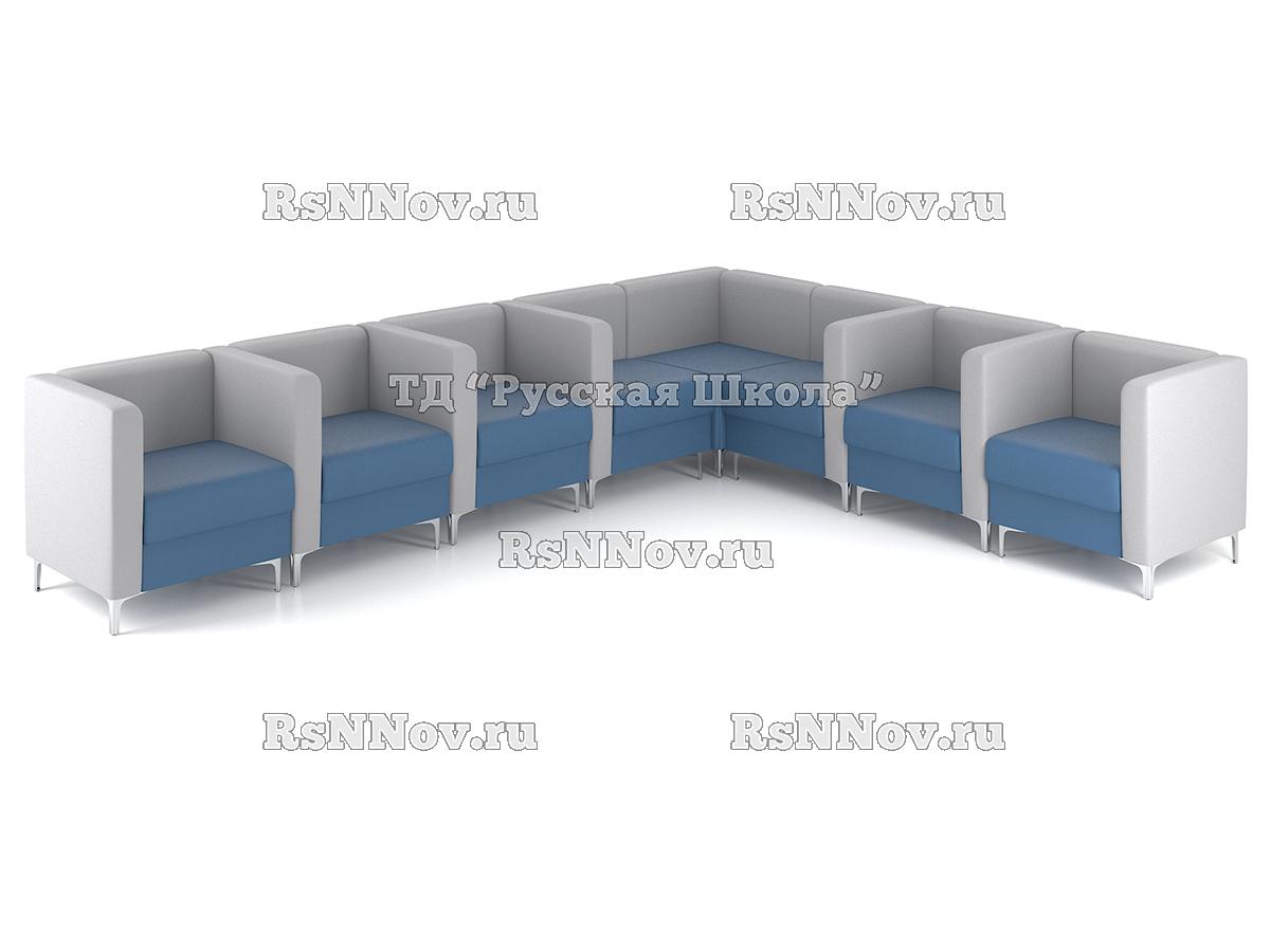 Модульный диван M6-4x1DL+1V+3x1DR