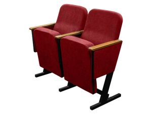 Блок стульев 2-местный «Статус», откидывающиеся сиденья, с подлокотниками