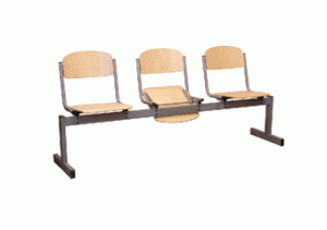 Блок стульев 3-местный, откидывающиеся сиденья