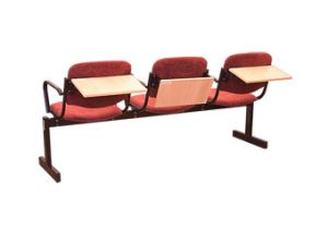 Блок стульев 3-местный, откидывающиеся сиденья, мягкий, подлокотники, лекцион.