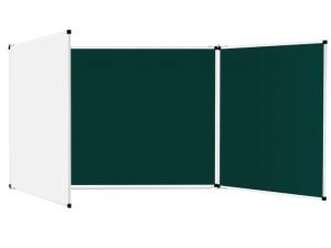 Доска аудиторная 3-элементная ДК34к (340*100 Мел/Маркер, Зеленая/Белая)