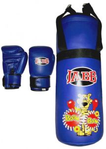 Набор бокс. детский Jabb (мешок 50x20см + пара перчаток) синий JE-3060 