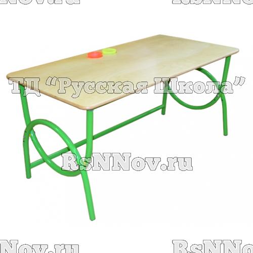 Стол регулируемый «Бамбуча» двухместный, столешница массив, с 1 по 3 м/к зеленый RAL 6018